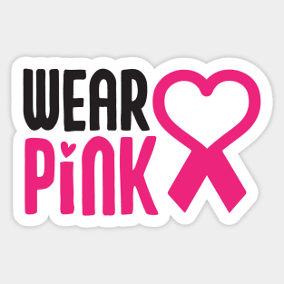 wear pink gift, Breast Cancer Awareness ribbon month 2022 Sticker